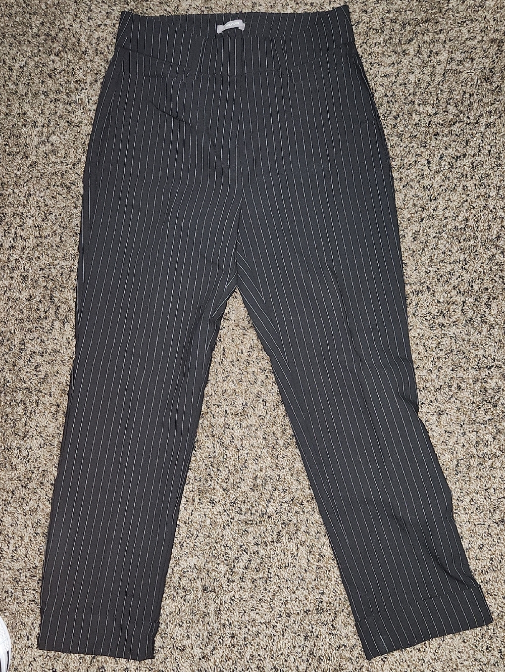 Men's Black Pinstripe Dress Pants